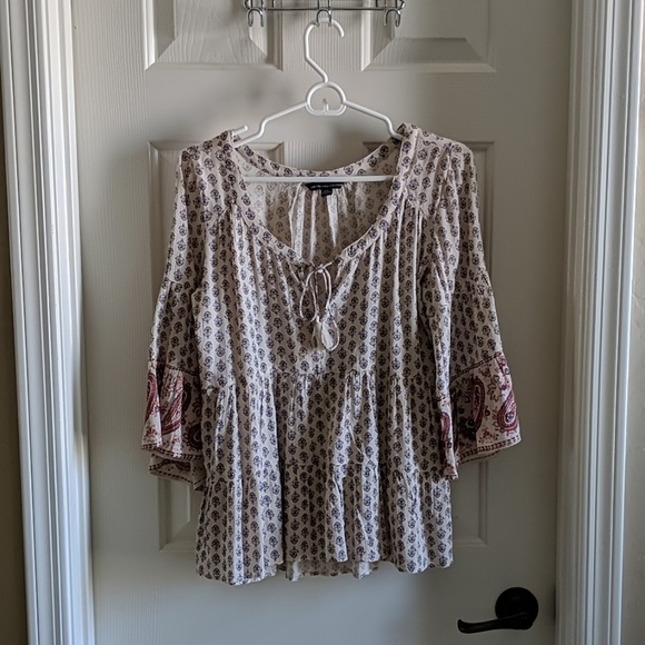 American Eagle Bell Sleeve Top - Picture 1 of 4